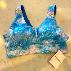 NWT Juicy Couture sport Aurora Print sports bra size large